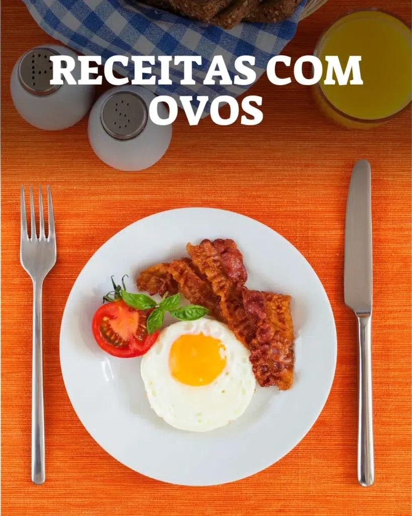 Omelete dourada com legumes em prato rústico W