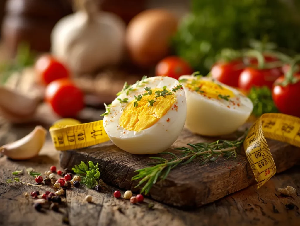 quantas calorias tem um ovo cozido com vegetais frescos