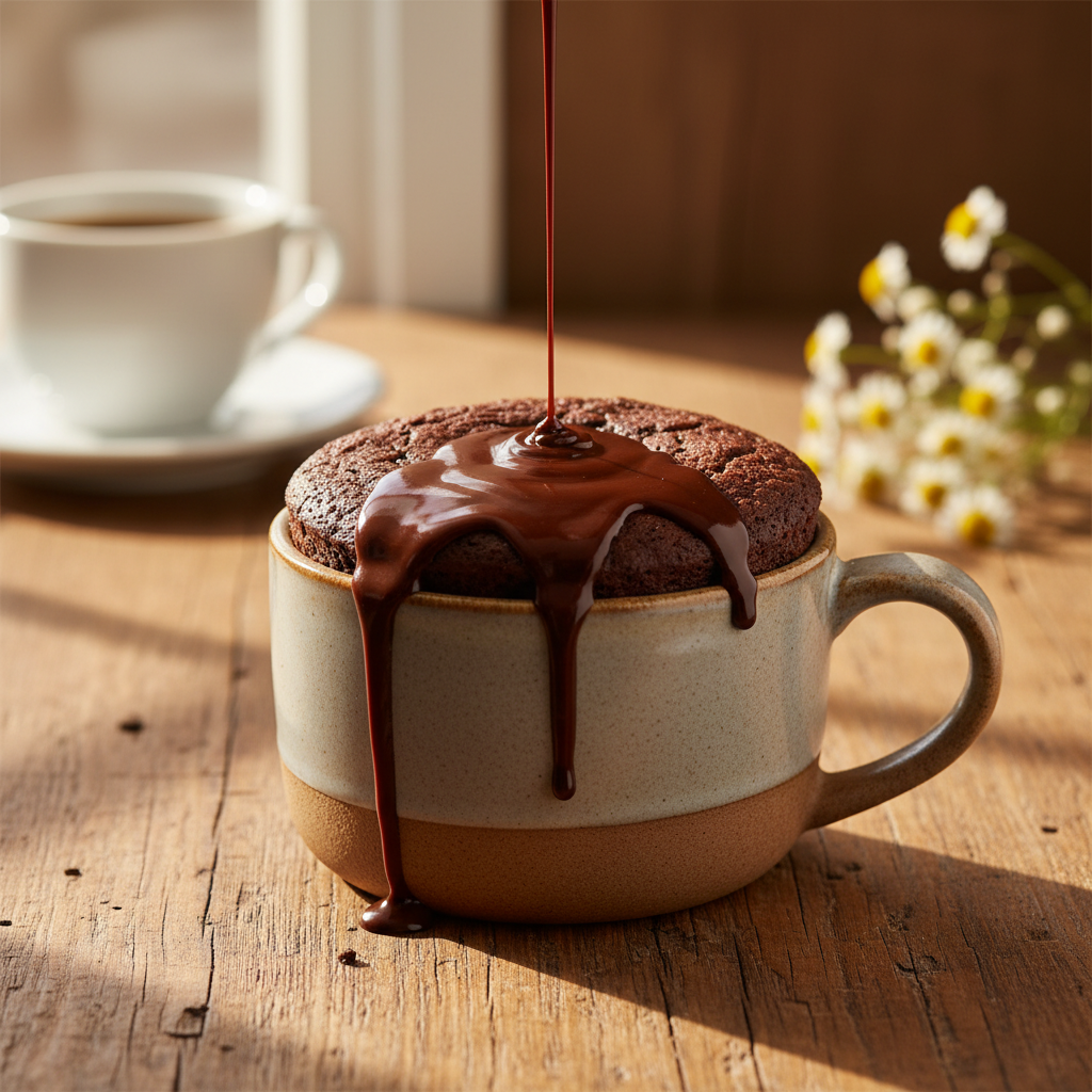 Bolo de caneca de chocolate - inteiro