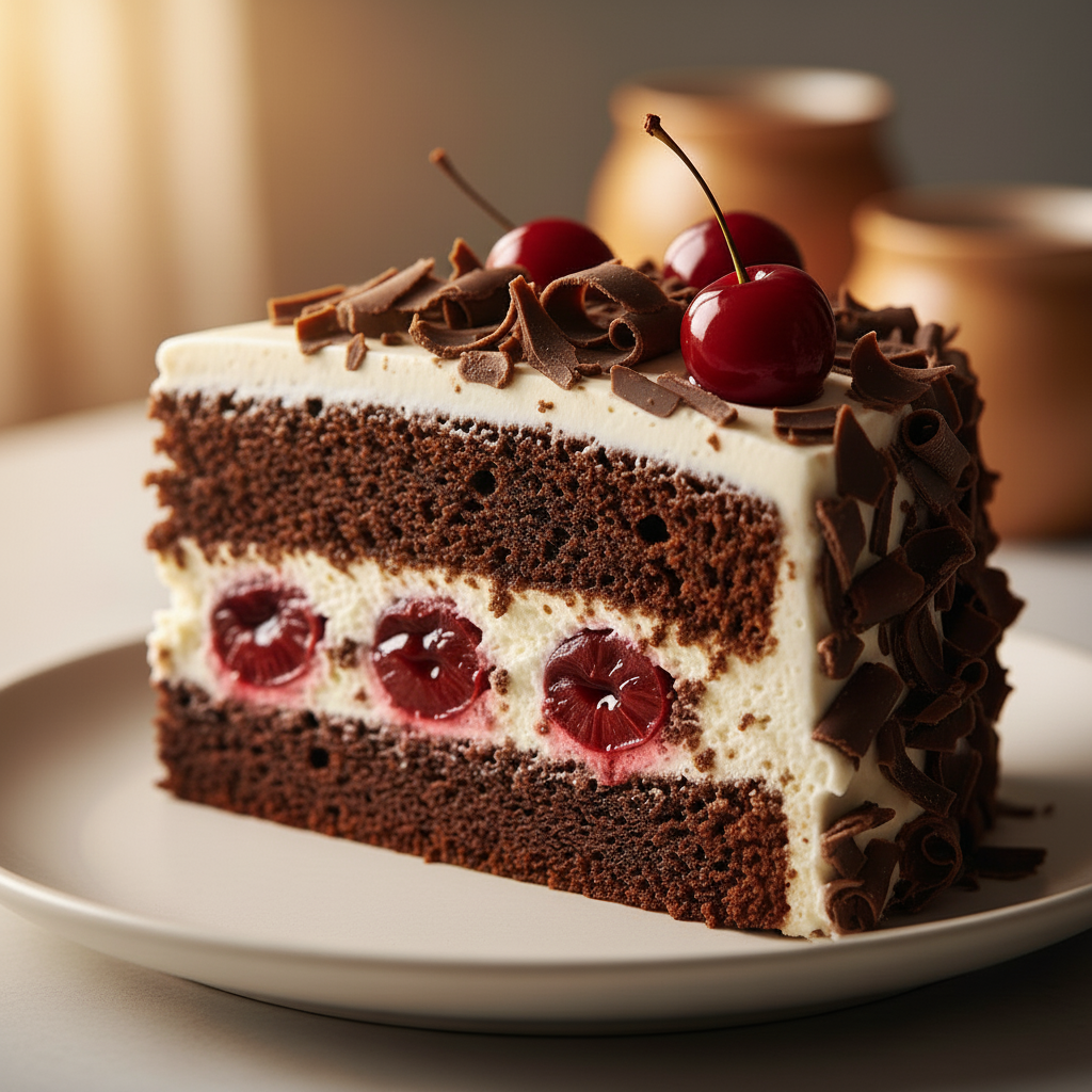 Floresta negra bolo - macro shot - textura real em detalhe extremo