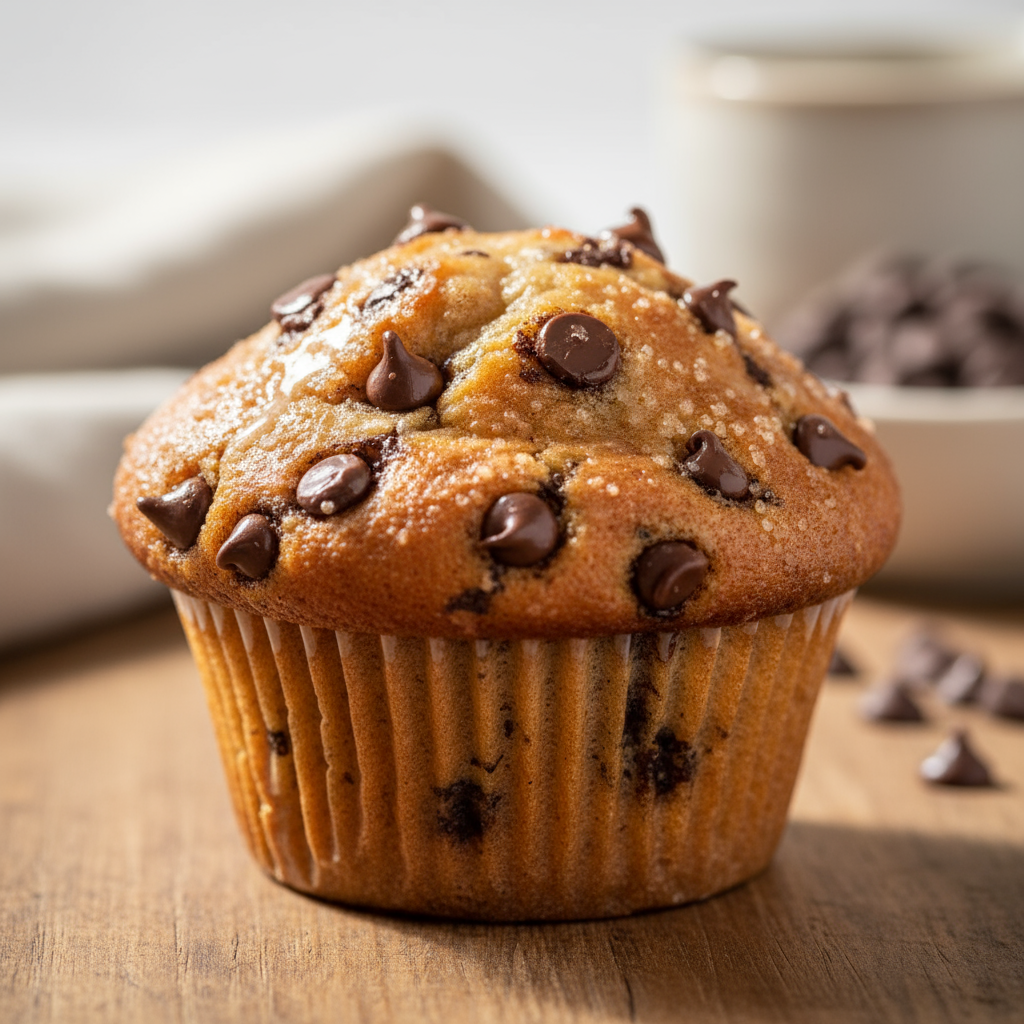 Muffin com Gotas de Chocolate ao Leite Dois Frades: Receita, Técnicas e Segredos da Clara — Hero