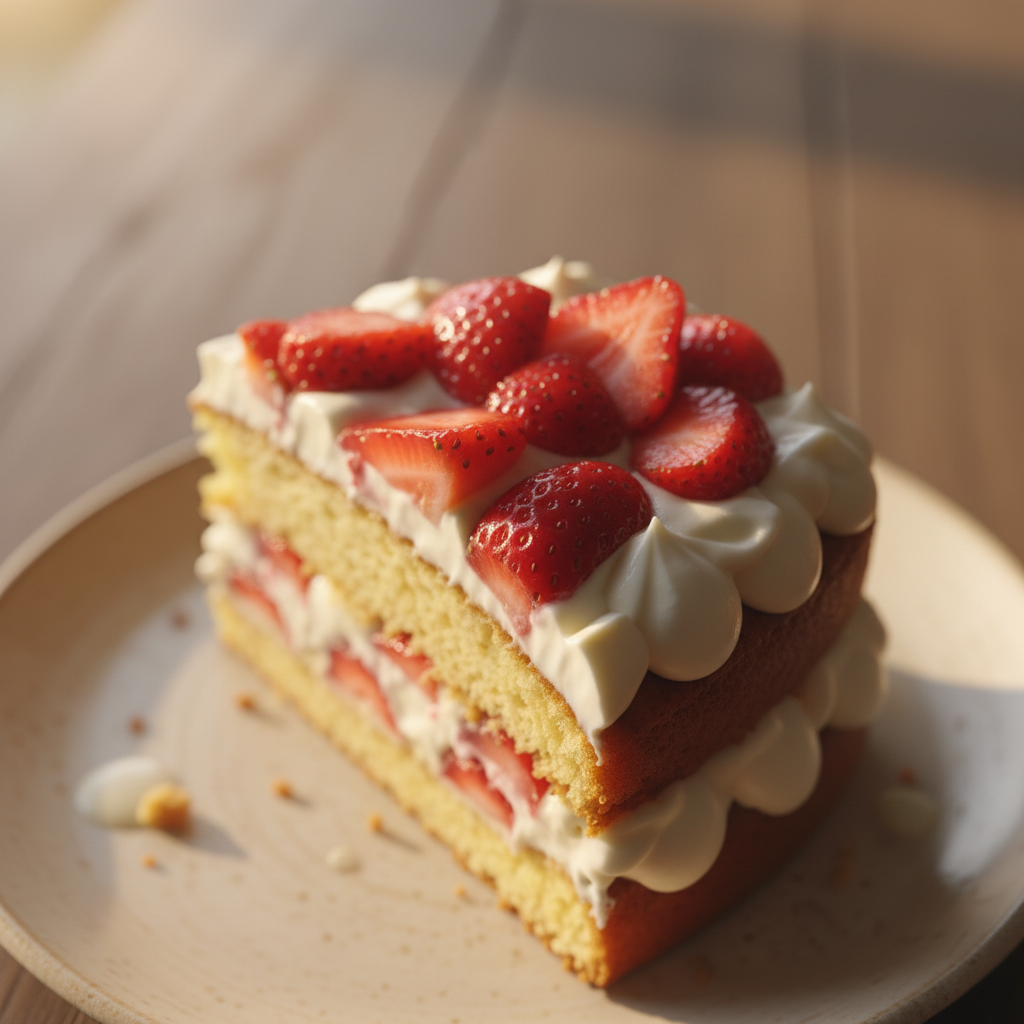 Bolo de Aniversário Simples - macro detalhe da cobertura de ganache e morangos